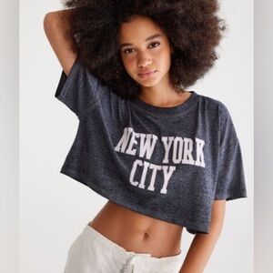Aeropostale Black Crop Boyfriend Tee